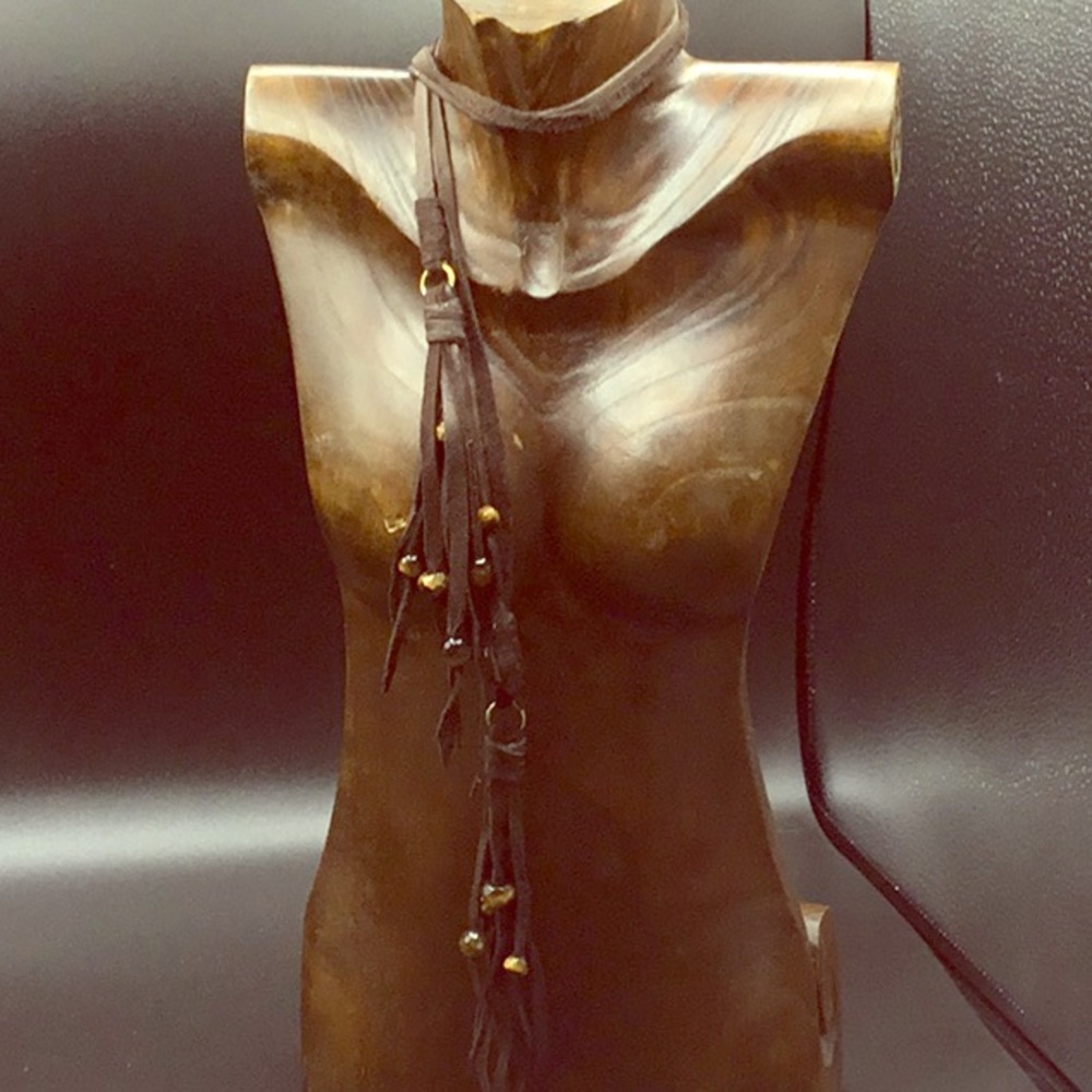 Deerskin Long Leather Lariat